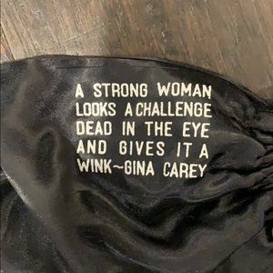 PJ Harlow - black satin face mask